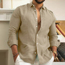 (PAGUE 1 LEVE 2) Camisa de Linho Premium Masculina + BRINDE