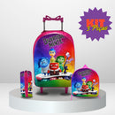 (PROMOÇÃO VOLTA ÀS AULAS) Kit Mochila Escolar Rodinha + Lancheira + Estojo + (BRINDE)