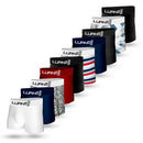 Kit 10 Cuecas Boxer Masculina Microfibra Com Forro Adulto Lisa E Estampada