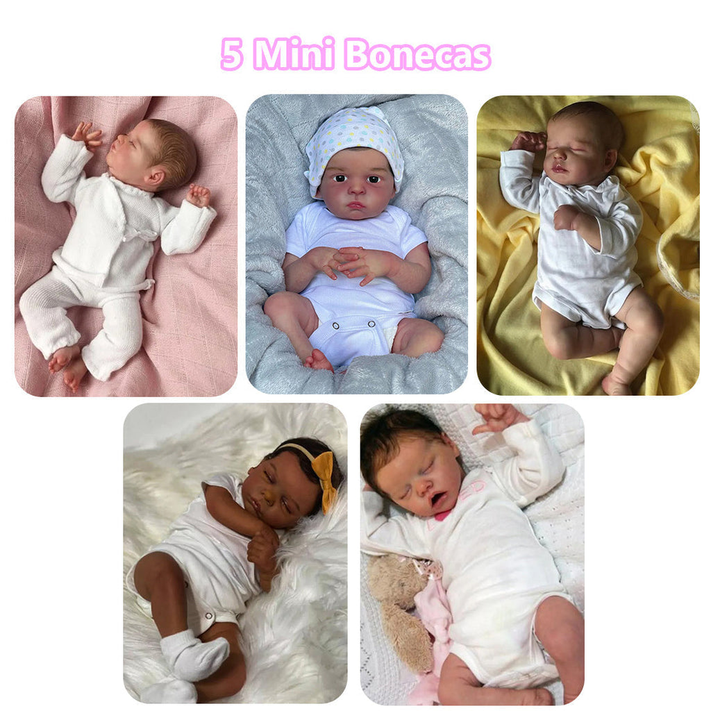 Boneca Beber (PROMOÇÃO EXCLUSIVA) Mini Boneca BebeReborn - (Ganhe Roupinha GRÁTIS!)