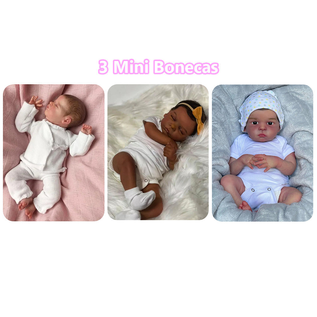 Boneca Beber (PROMOÇÃO EXCLUSIVA) Mini Boneca BebeReborn - (Ganhe Roupinha GRÁTIS!)
